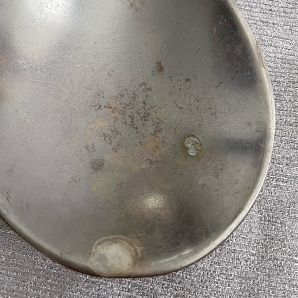 Nambe Lot - Vintage 1965 596 Tri-Corner Taper Candlestick and Small Nambe Dish - Picture 2 of 8